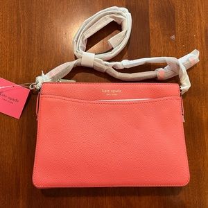 KATE SPADE MARGAUX MEDIUM CONVERTIBLE CROSSBODY BAG W/DUSTBAG LYCHEE NWT $198